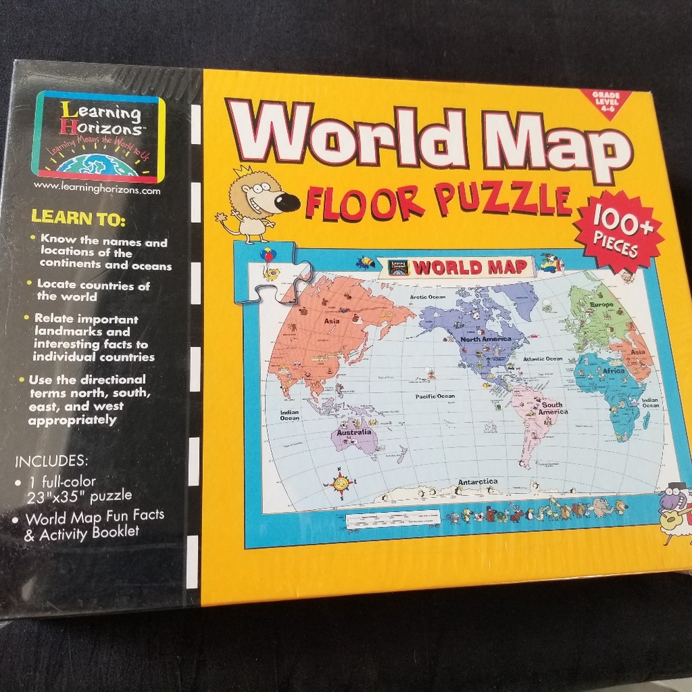 World map floor puzzle - new in packaging